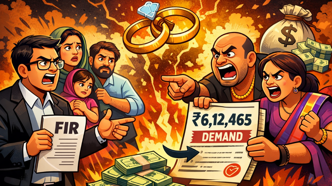 ससुराल पक्ष का हंगामा, 6 लाख से ज्यादा की डिमांड