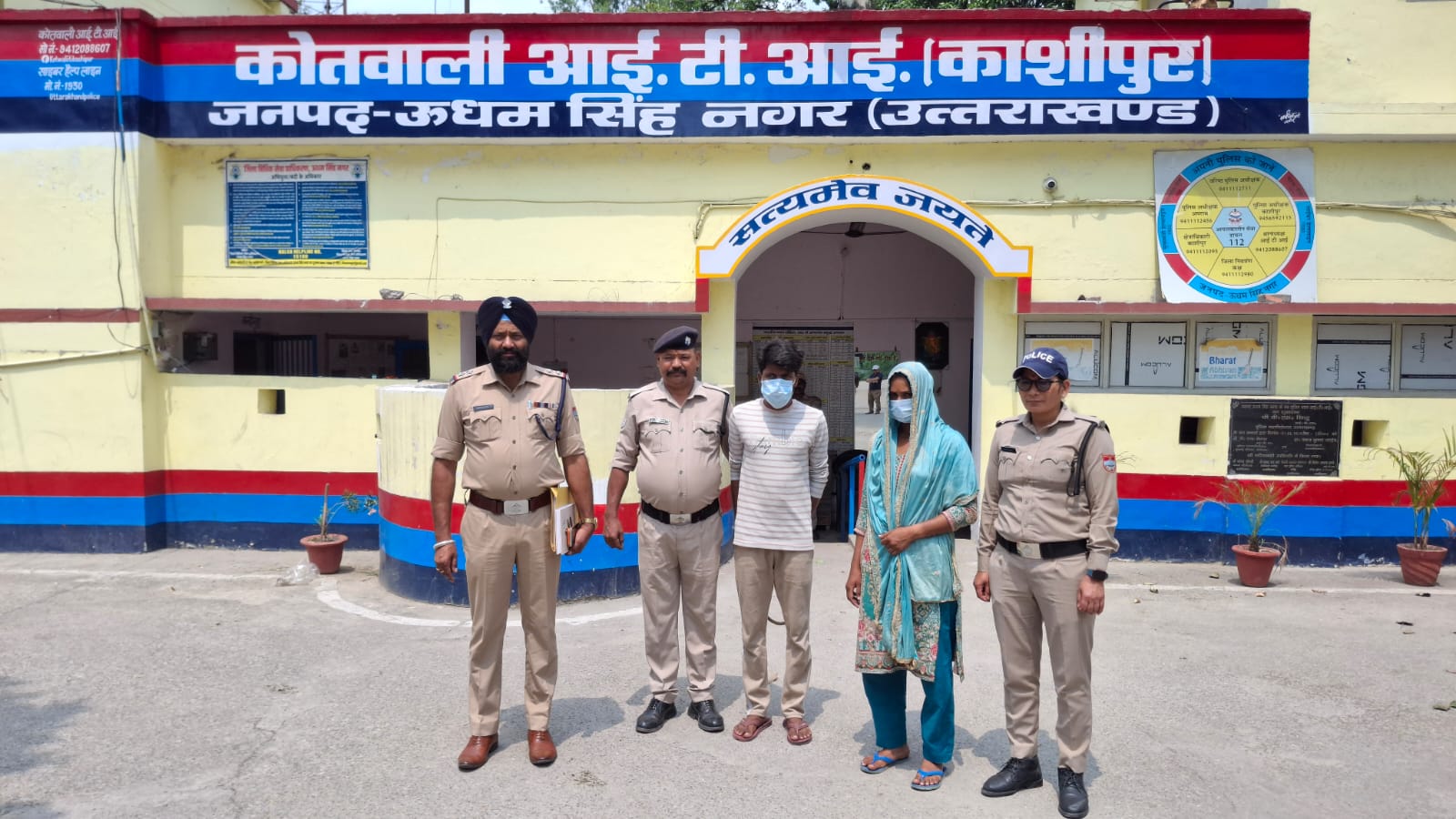 काशीपुर पुलिस की गिरफ्त में हत्या की आरोपी पत्नी और उसका प्रेमी