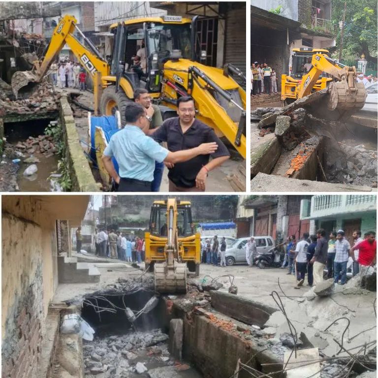 haldwani-nagar-nigam-bulldozer-action-encroachment-drive