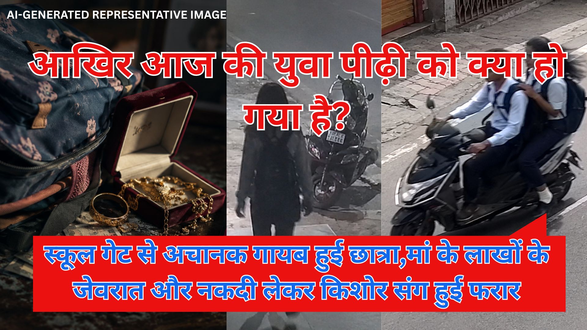 हल्द्वानी में मां के जेवरात और नकदी लेकर स्कूल गेट से किशोर संग फरार हुई 15 वर्षीय छात्रा