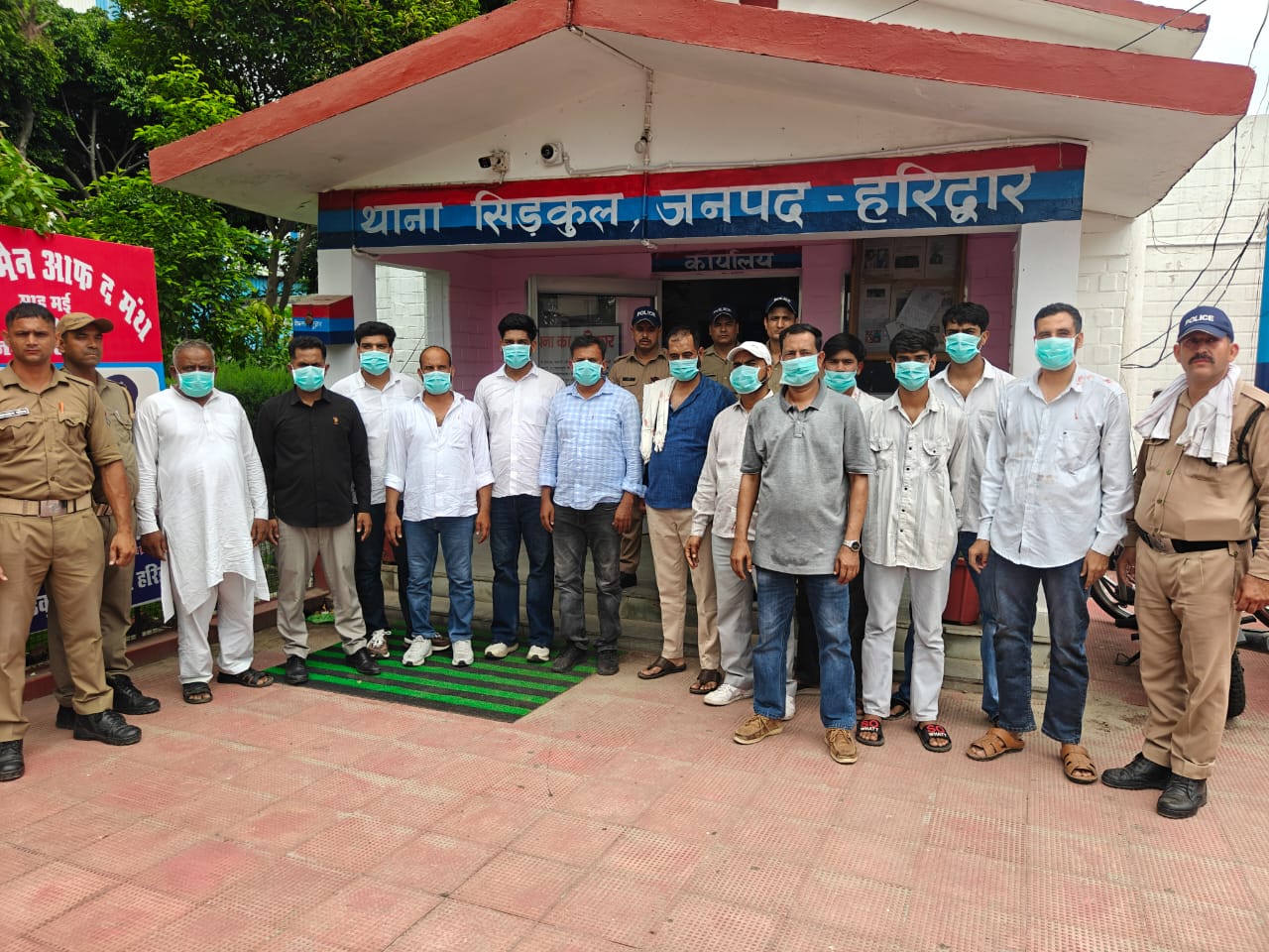 हरिद्वार के मंगलौर में लोकपाल कार्यालय के पास हुड़दंग मचाने वाले 13 आरोपी पुलिस की हिरासत में