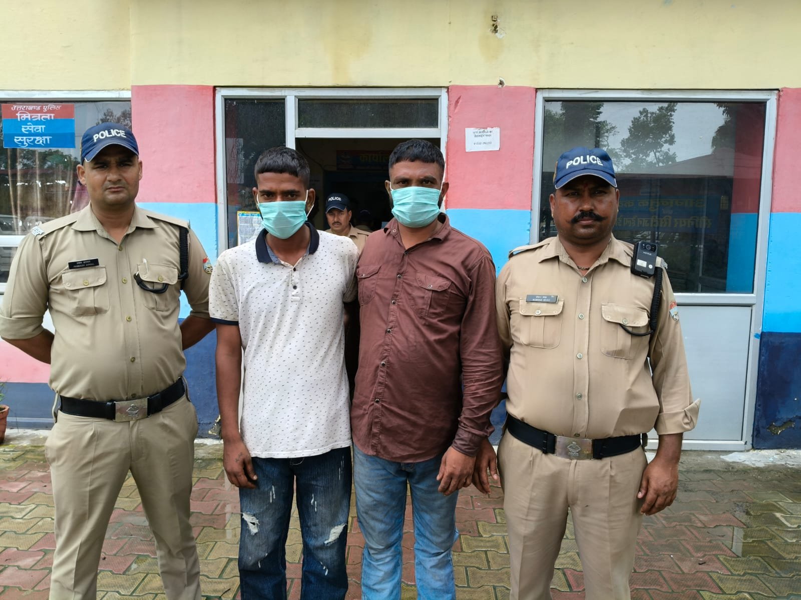 Kotwali Manglaur Police Team With Arrested Father And Associate In Minor Daughter Murder Case