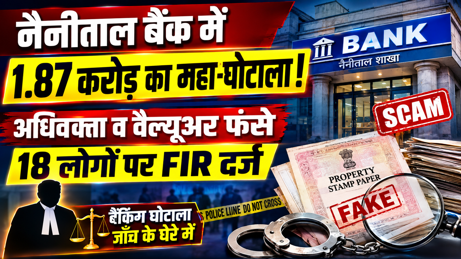 Nainital Bank Branch Building In Lucknow Representing 1.87 Crore Loan Fraud Case