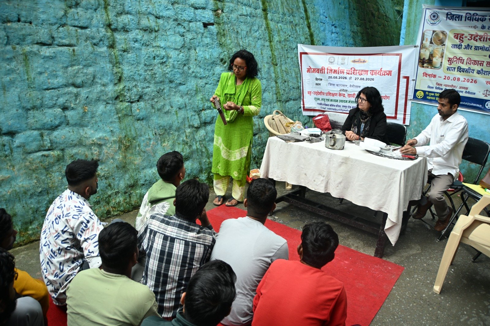 Inmates Learning Candle Making Skills In Nainital District Jail Under DLSA Vocational Program