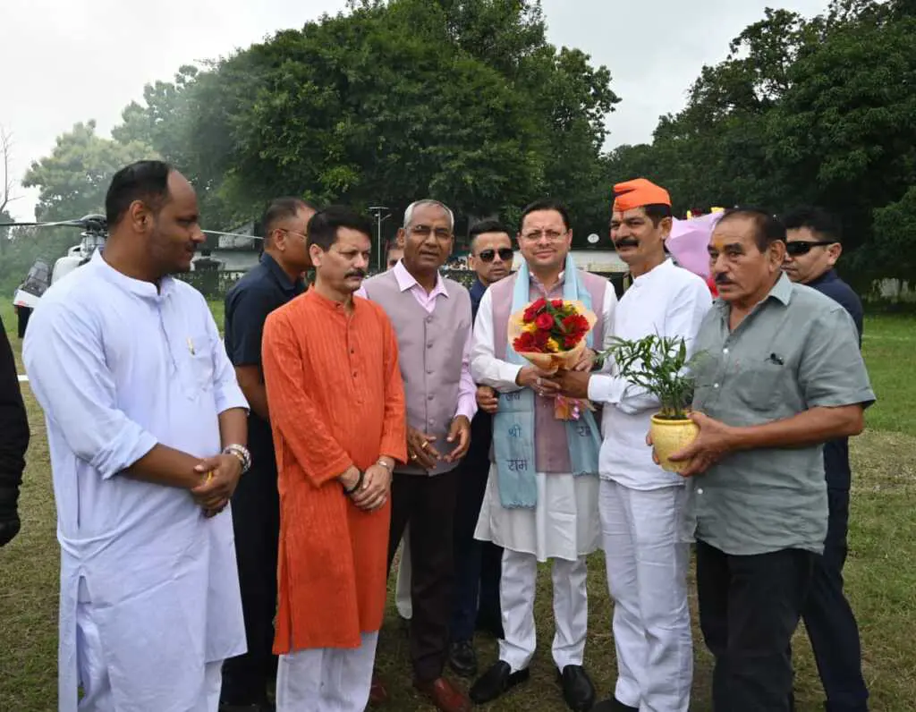 Chief Minister Pushkar Singh Dhami Inaugurating Sher Nala Bridge In Chorgalia Haldwani