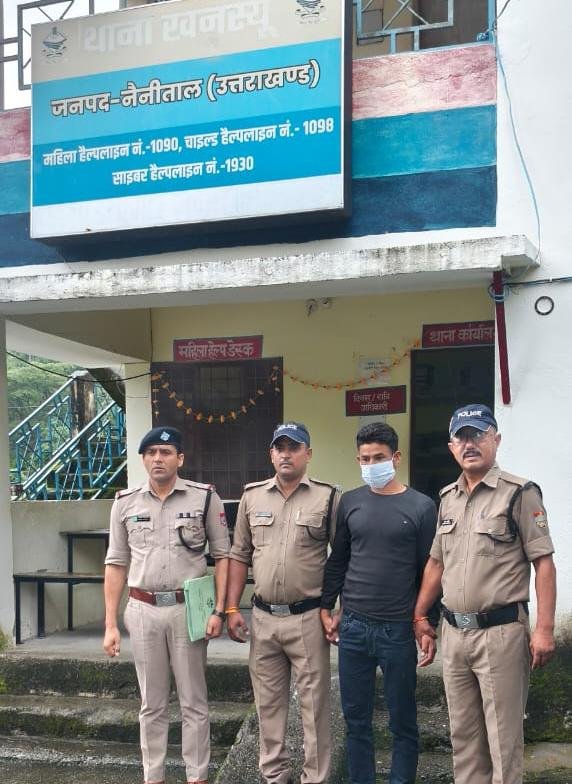 Khansyu Police Team In Nainital With Arrested Murder Accused Bhim Singh In Wife Murder Case
