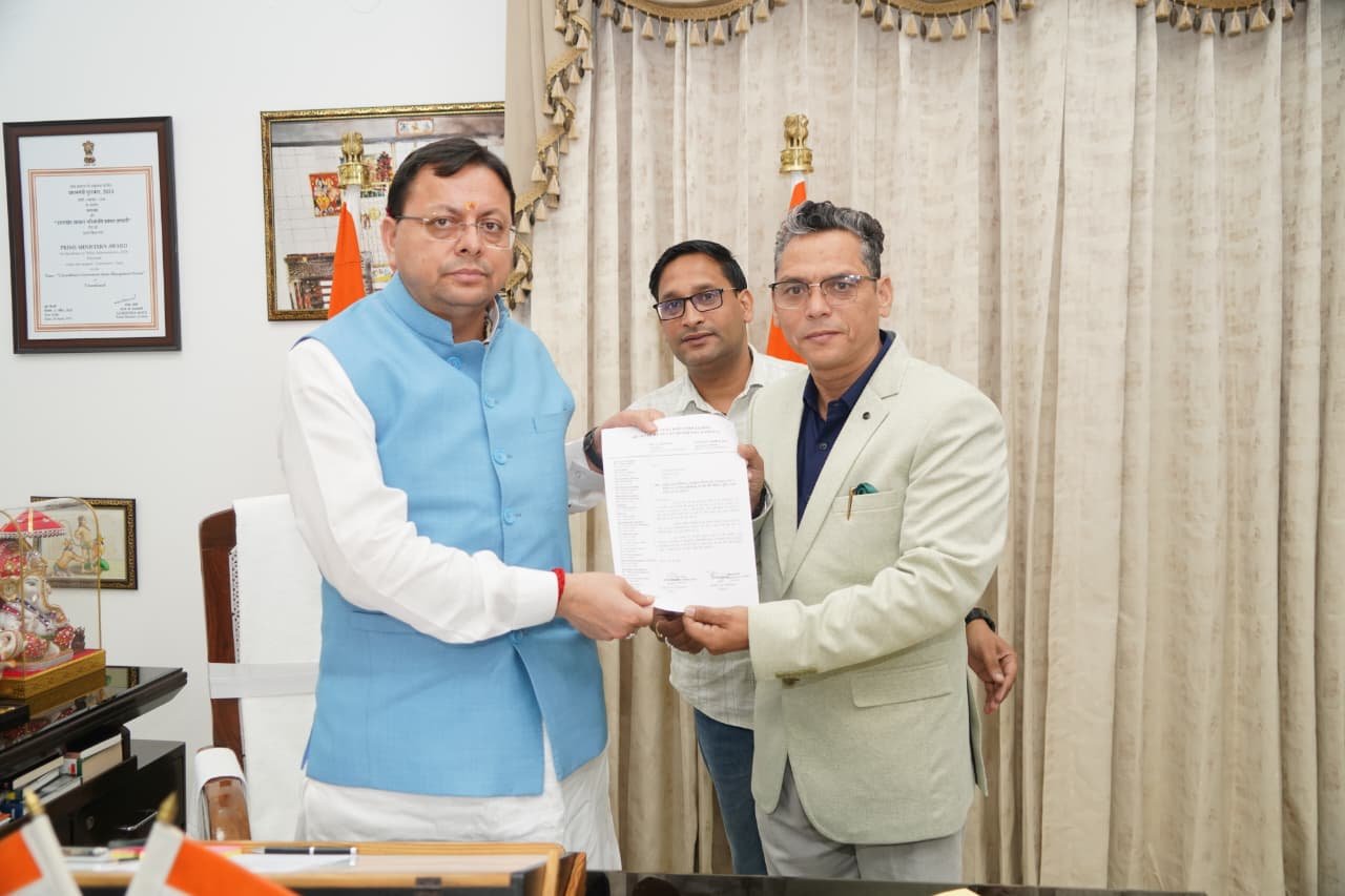 Uttarakhand Political Concept Representing CM Pushkar Singh Dhami Meeting With Bar Association