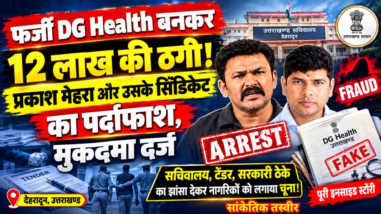 Uttarakhand Crime Concept Representing Fake DG Health Fraud In Dehradun