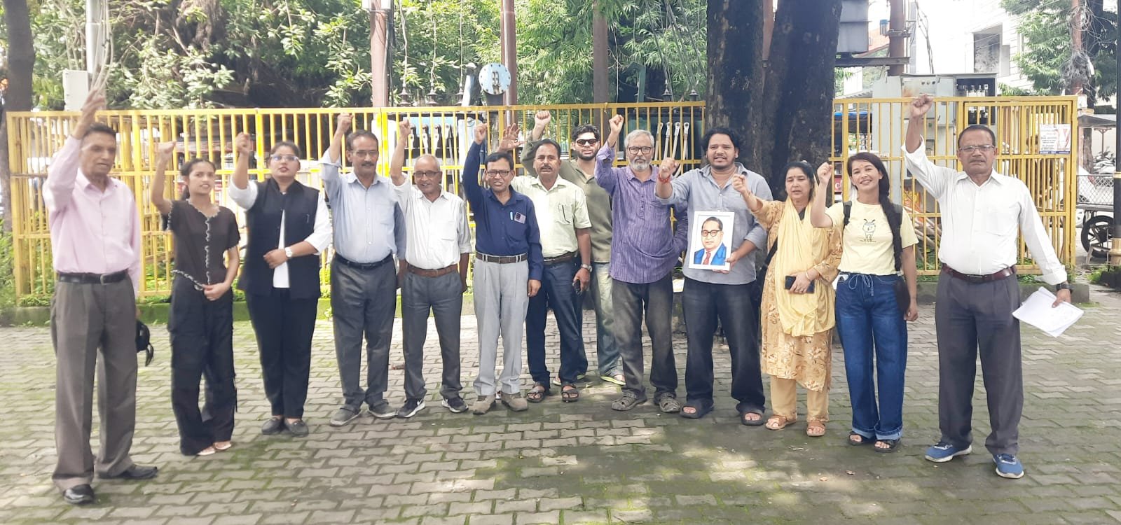 Uttarakhand Social Protest Concept Representing Buddha Park Indefinite Protest In Haldwani