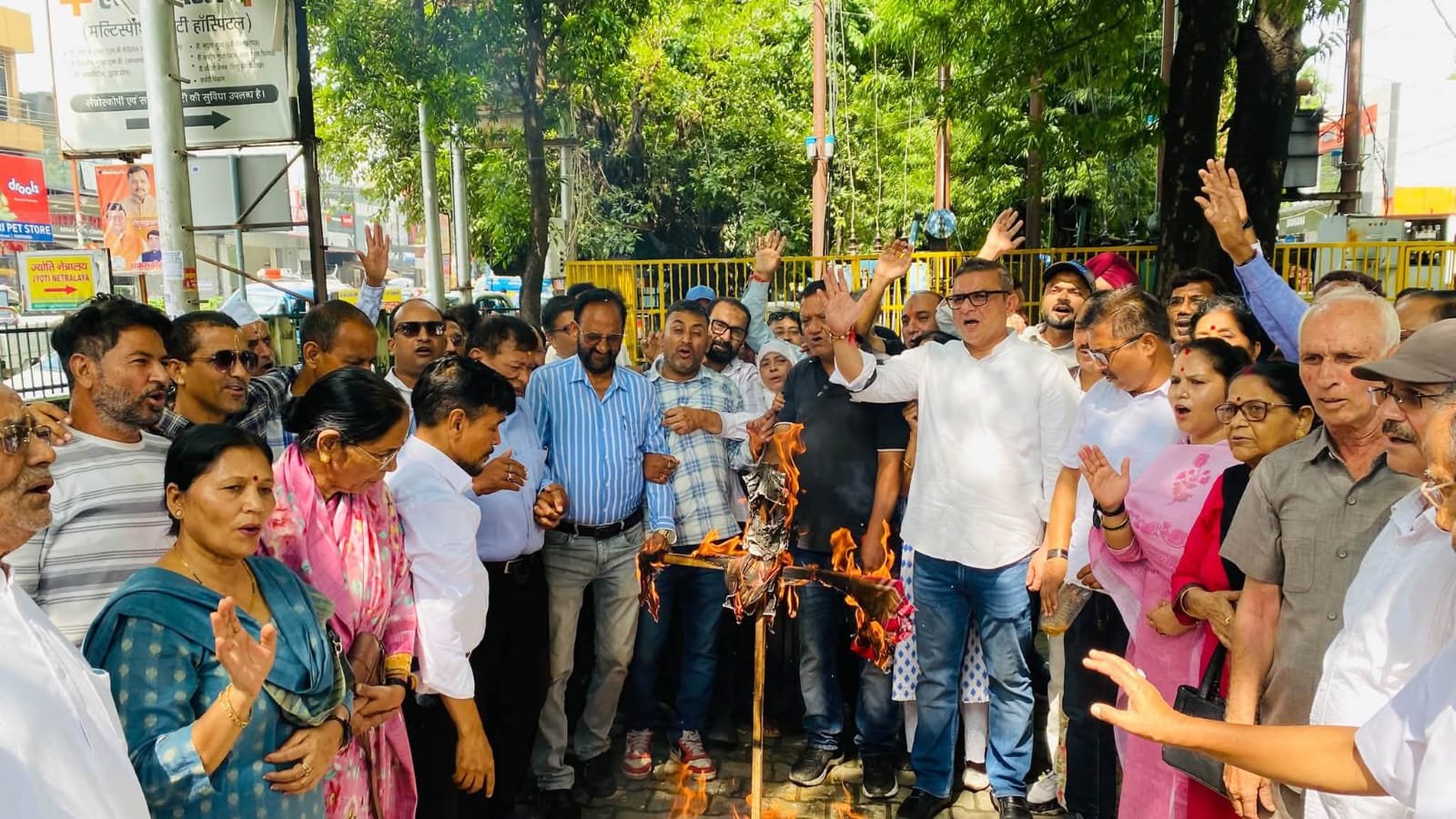 Uttarakhand Political Concept Representing Congress Protest In Haldwani Against Chief Election Commissioner