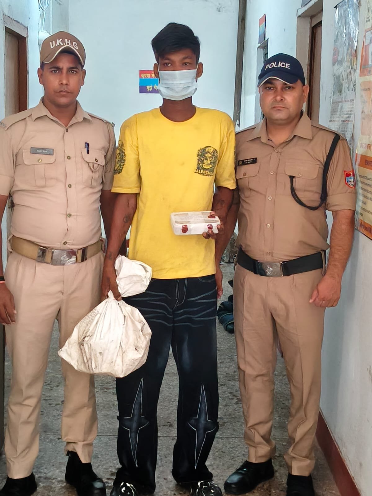 Uttarakhand Police Station And Stolen Temple Items Concept Representing Haldwani Theft Case