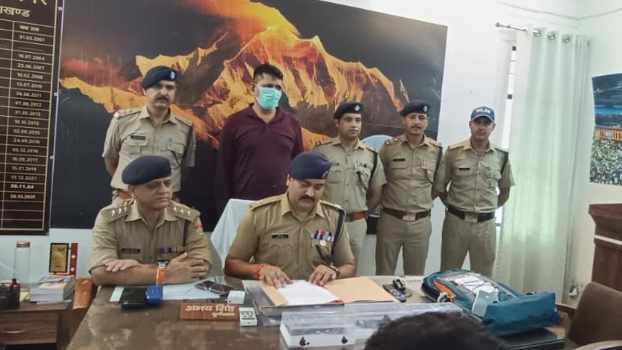 Uttarakhand Police Station And Illegal Arms Concept Representing Gangwar Plot Bust In Haridwar