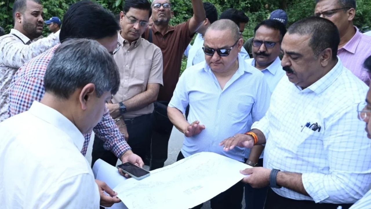 Uttarakhand Infrastructure Concept Representing Kathgodam Nainital Kainchi Dham Ropeway