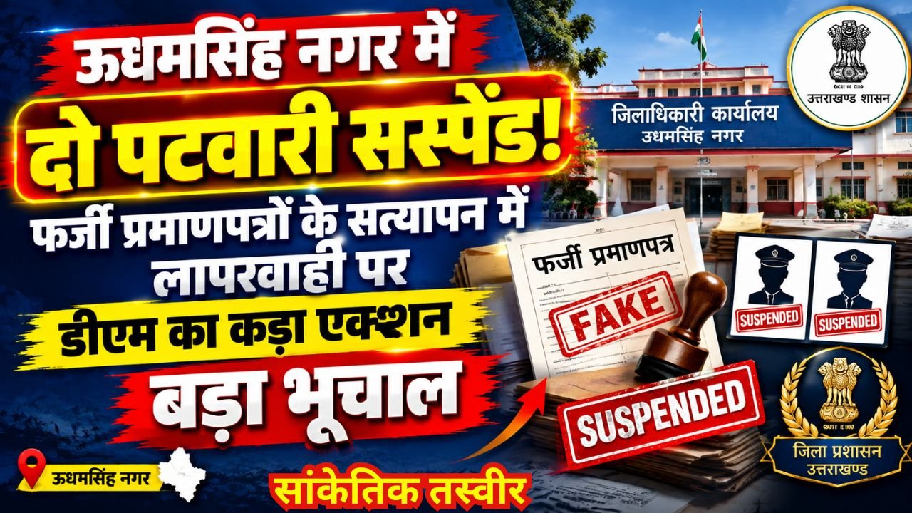 Uttarakhand Administration Concept Representing Patwari Suspension In Udham Singh Nagar