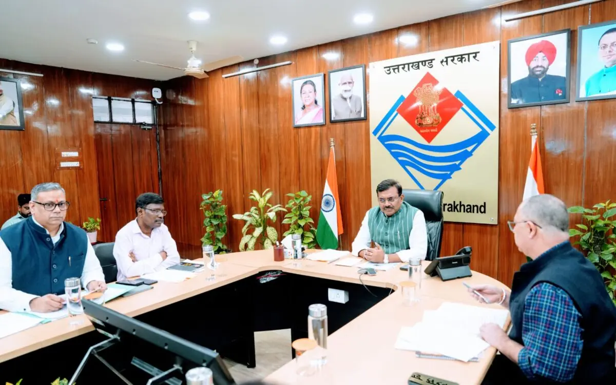 Uttarakhand Administrative Concept Representing Chief Secretary Water Quality Review Meeting