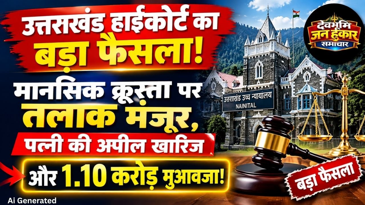 Uttarakhand Legal Concept Representing High Court Divorce Verdict And Alimony Order
