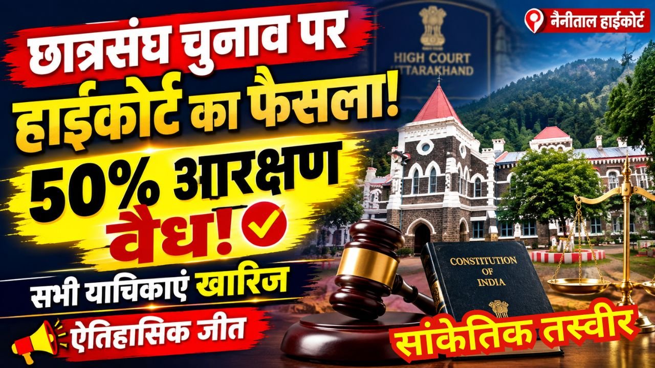 Uttarakhand Legal Concept Representing High Court Verdict On Student Union Reservation