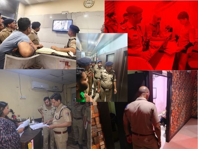 Uttarakhand Police Concept Representing Hotel And Spa Checking Drive