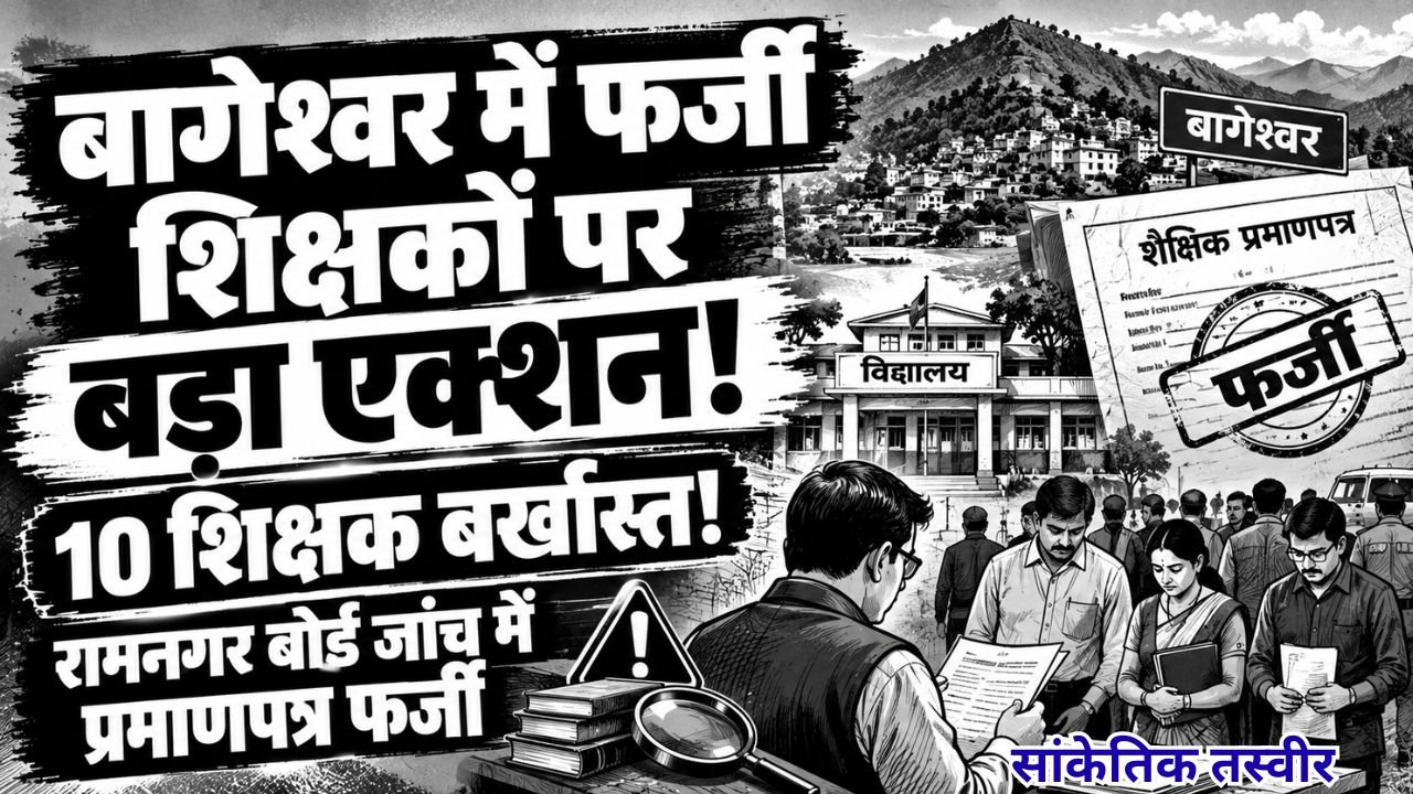 Uttarakhand Education Concept Representing Fake Teacher Scam and Termination in Bageshwar