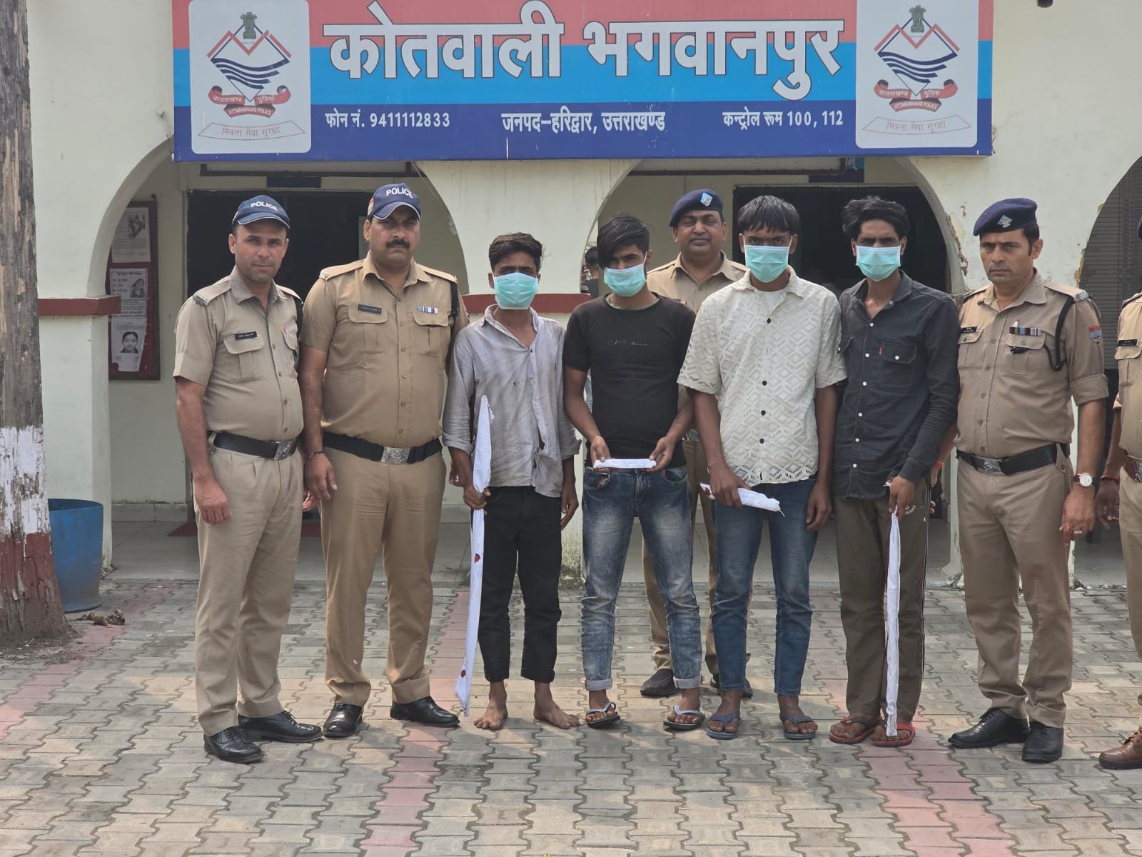 Uttarakhand Crime Concept Representing Police Operation Prahar and Criminal Arrest in Bhagwanpur Haridwar