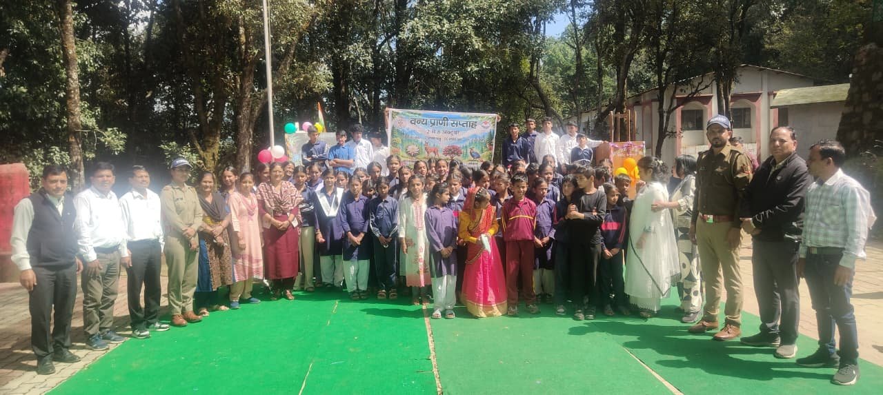 Uttarakhand Environment Concept Representing Wildlife Week Program in Jangliya Gaon Nainital