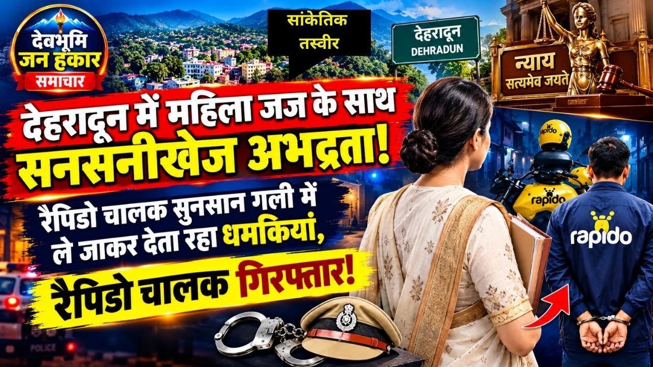 Uttarakhand Crime Concept Representing Police Action and Arrest of Rapido Driver in Dehradun
