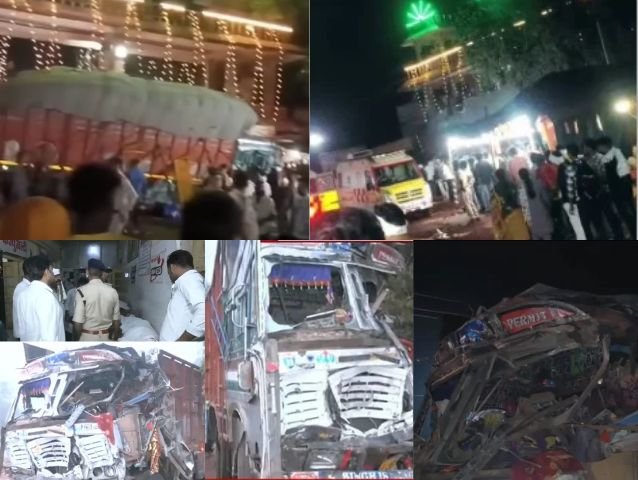 National Accident Concept Representing Truck Tragedy Near Sheetla Mata Temple in Gwalior