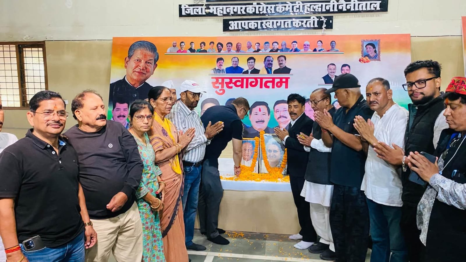 Uttarakhand Political Concept Representing Congress Tribute to Sardar Patel and Indira Gandhi in Haldwani