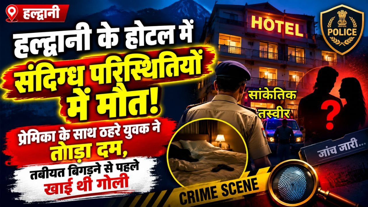 Uttarakhand Crime Concept Representing Suspicious Hotel Death and Police Investigation in Haldwani