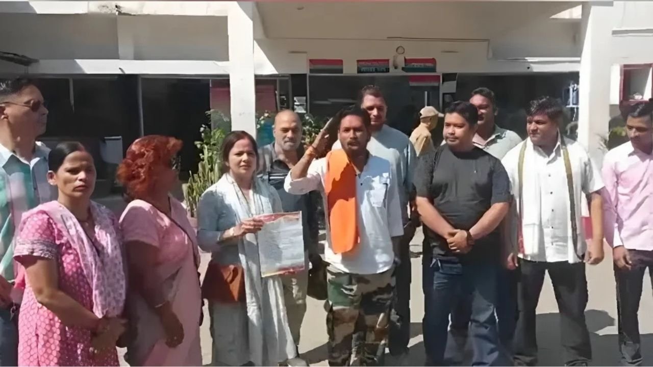 Uttarakhand Crime Concept Representing Protest and FIR Demand Against Social Media Influencer in Haldwani