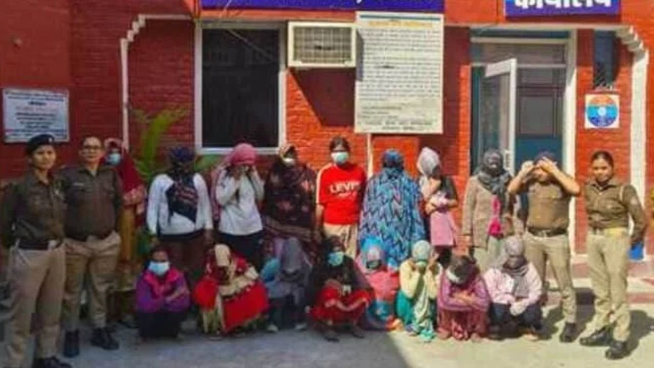 Uttarakhand Crime Concept Representing Police Action and Arrest of Women in Haridwar