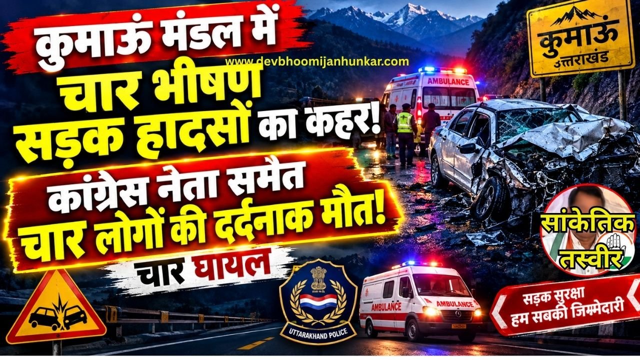 Uttarakhand Accident Concept Representing Night Road Mishaps and Police Investigation in Kumaon