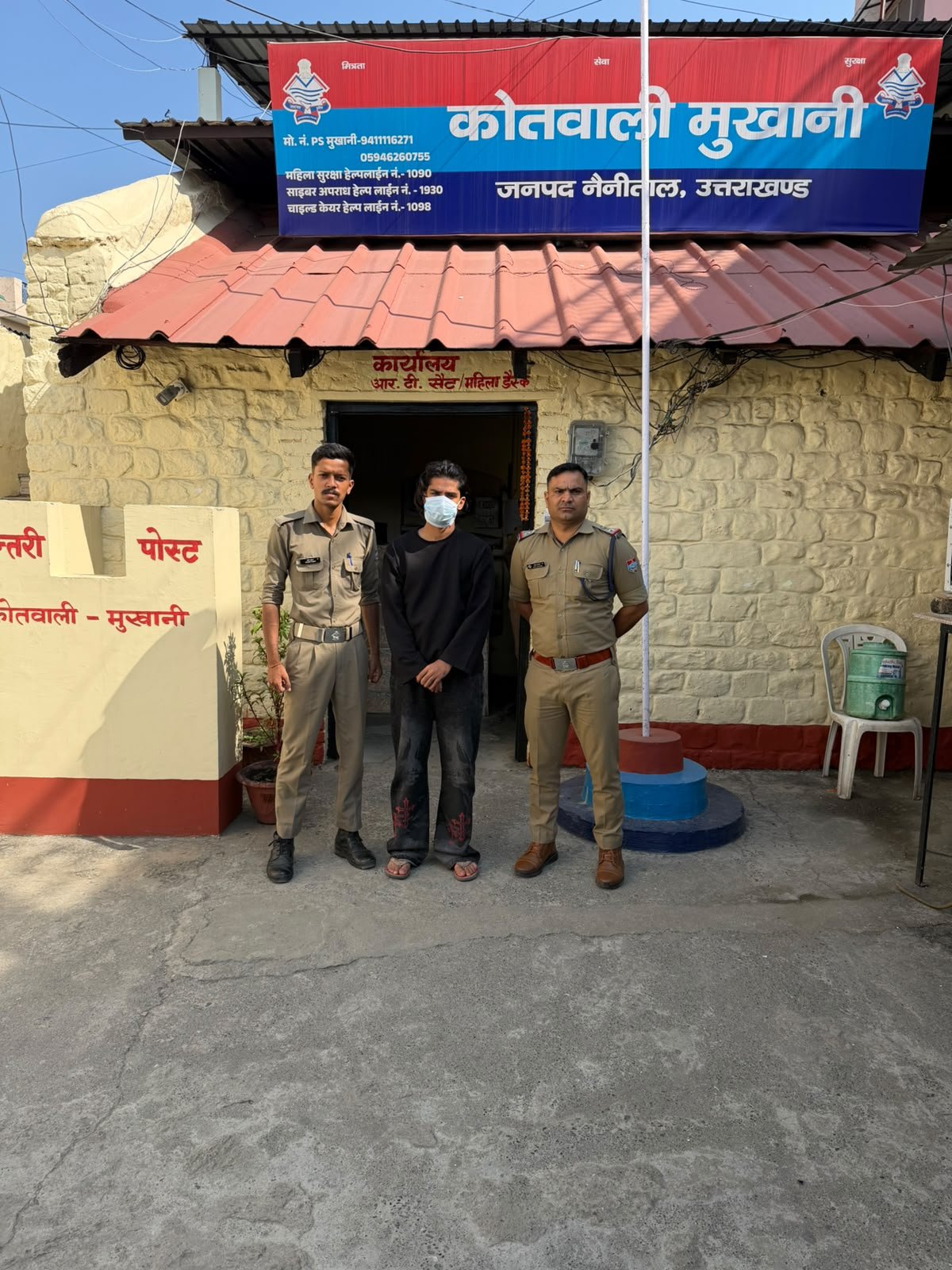 Uttarakhand Crime Concept Representing Police Arrest and Brick Attack Case in Mukhani Haldwani