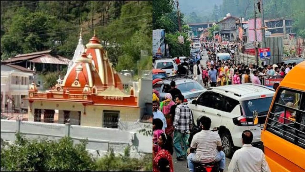 Uttarakhand Travel Concept Representing Traffic Diversion and Route Plan for Kainchi Dham and Nainital