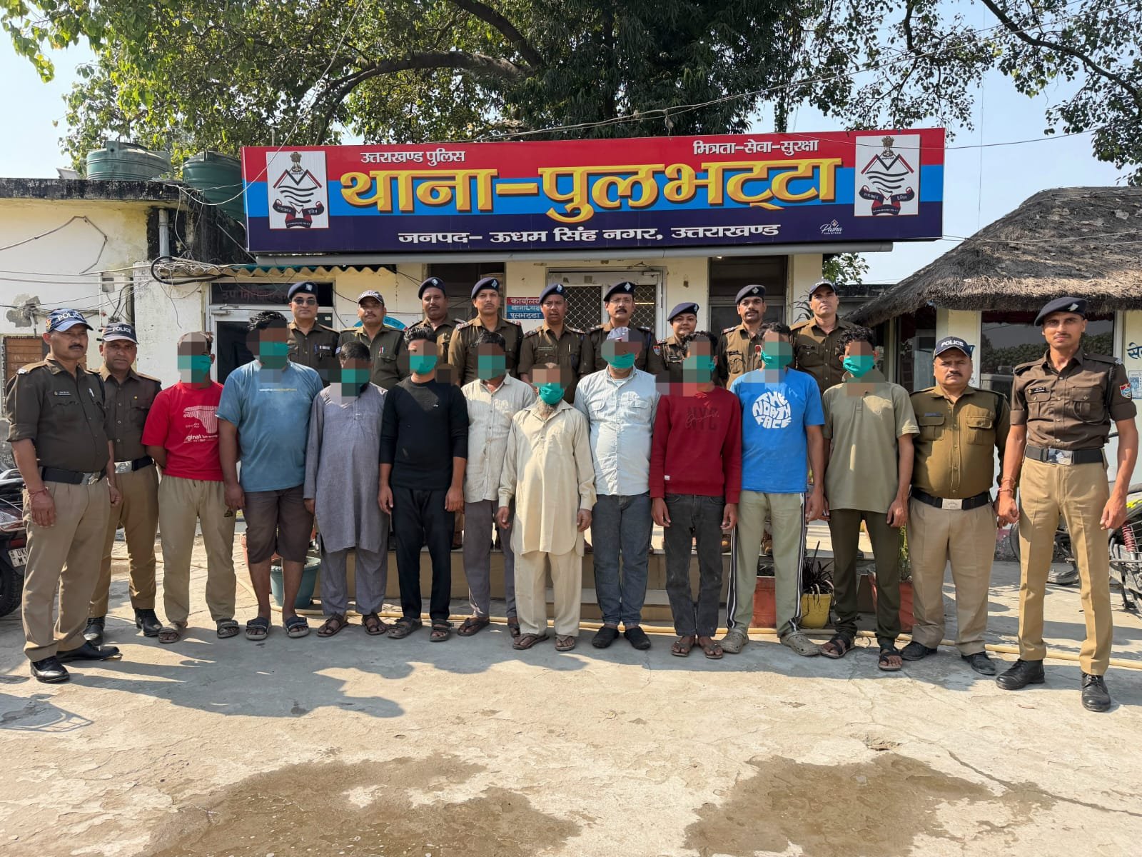 Uttarakhand Crime Concept Representing Police Raid and Cattle Slaughter Arrest in Pulbhatta Udham Singh Nagar