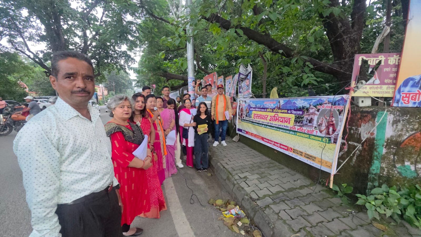 Uttarakhand Cultural Concept Representing Temple Encroachment and Pahari Army Protest in Ranibagh Nainital