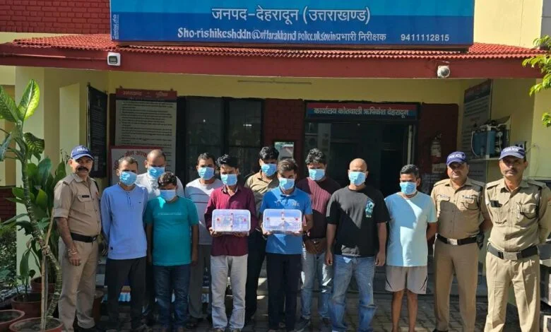 Uttarakhand Crime Concept Representing Police Gambling Raid and Hotel Action in Rishikesh