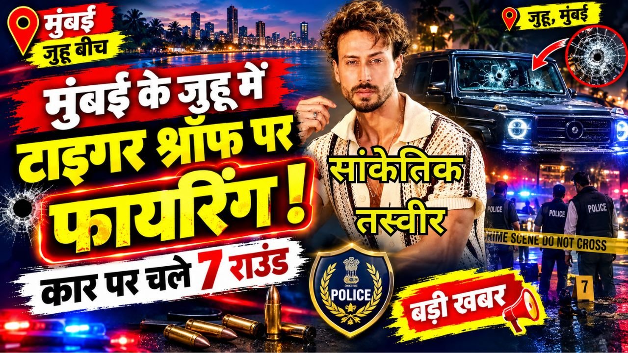 National Entertainment and Crime Concept Representing Tiger Shroff Firing in Juhu Mumbai