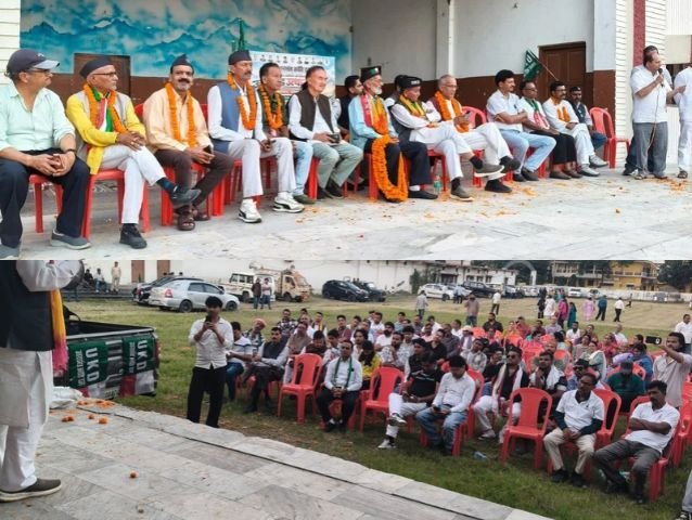 Uttarakhand Political Concept Representing Uttarakhand Kranti Dal Utthan Jatra Conclusion in Haldwani