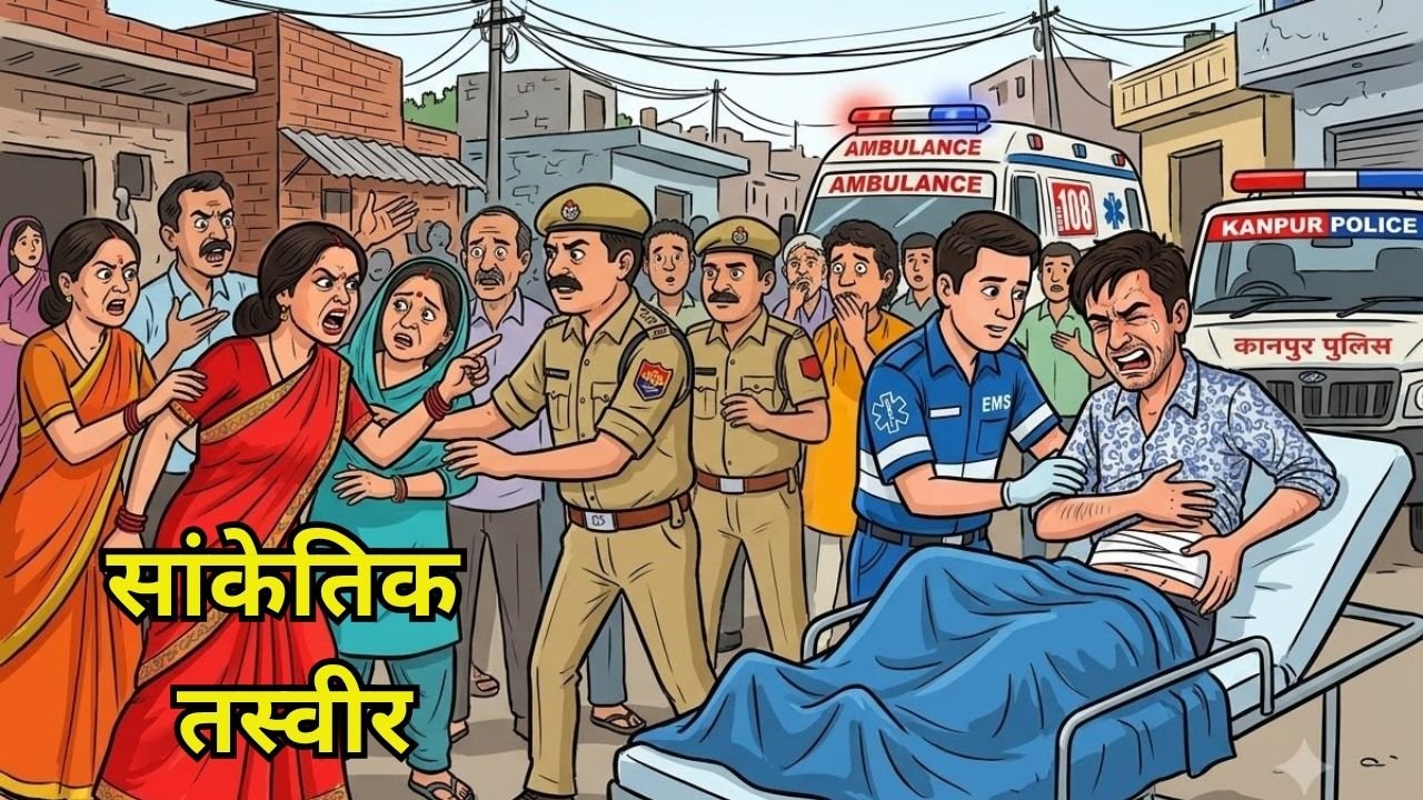 कानपुर के सजेती थाना क्षेत्र में पारिवारिक विवाद के दौरान युवक के घायल होने के मामले की सांकेतिक तस्वीर